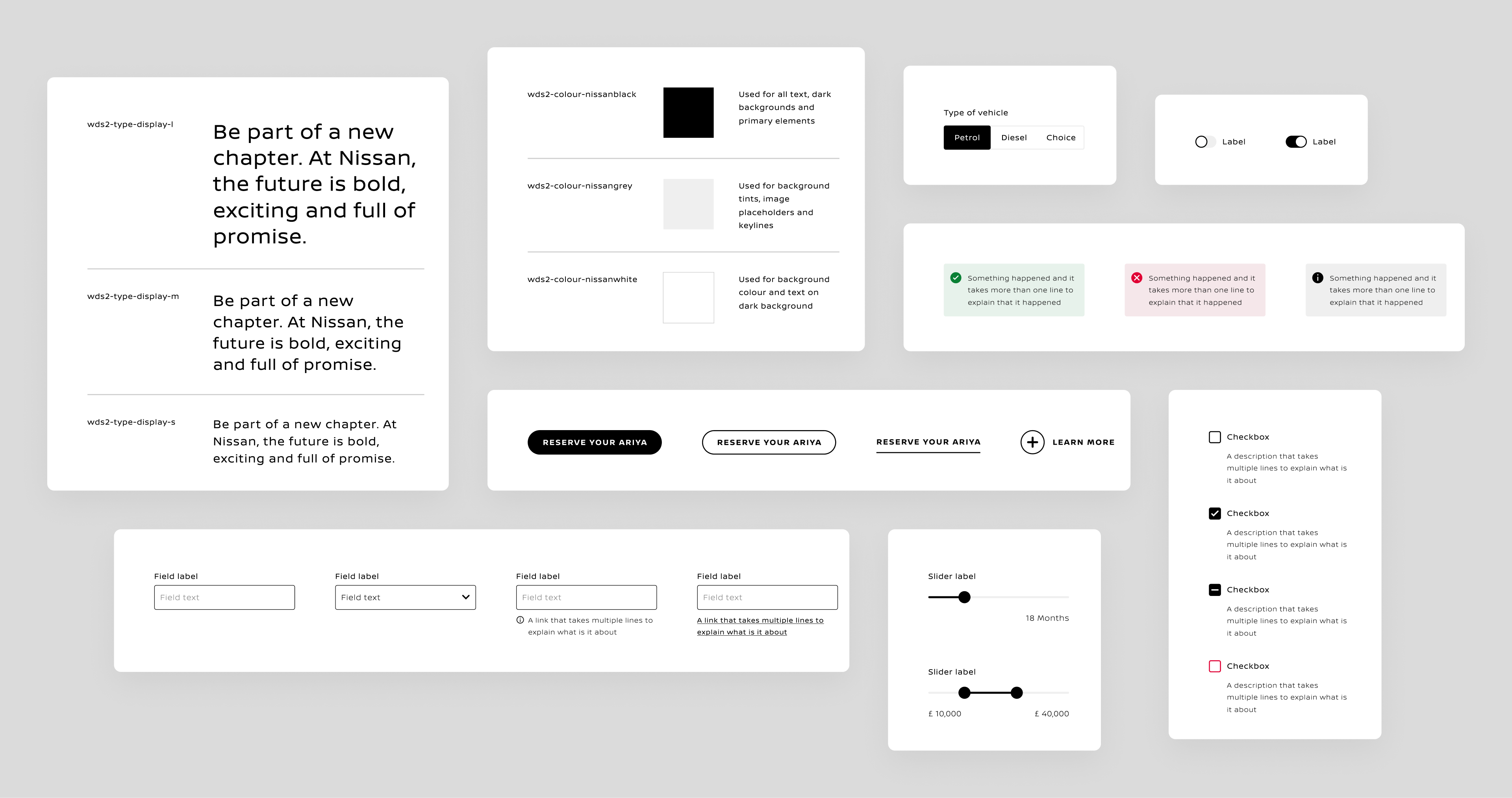 Nissan Design System Cover showcasing the unified design language